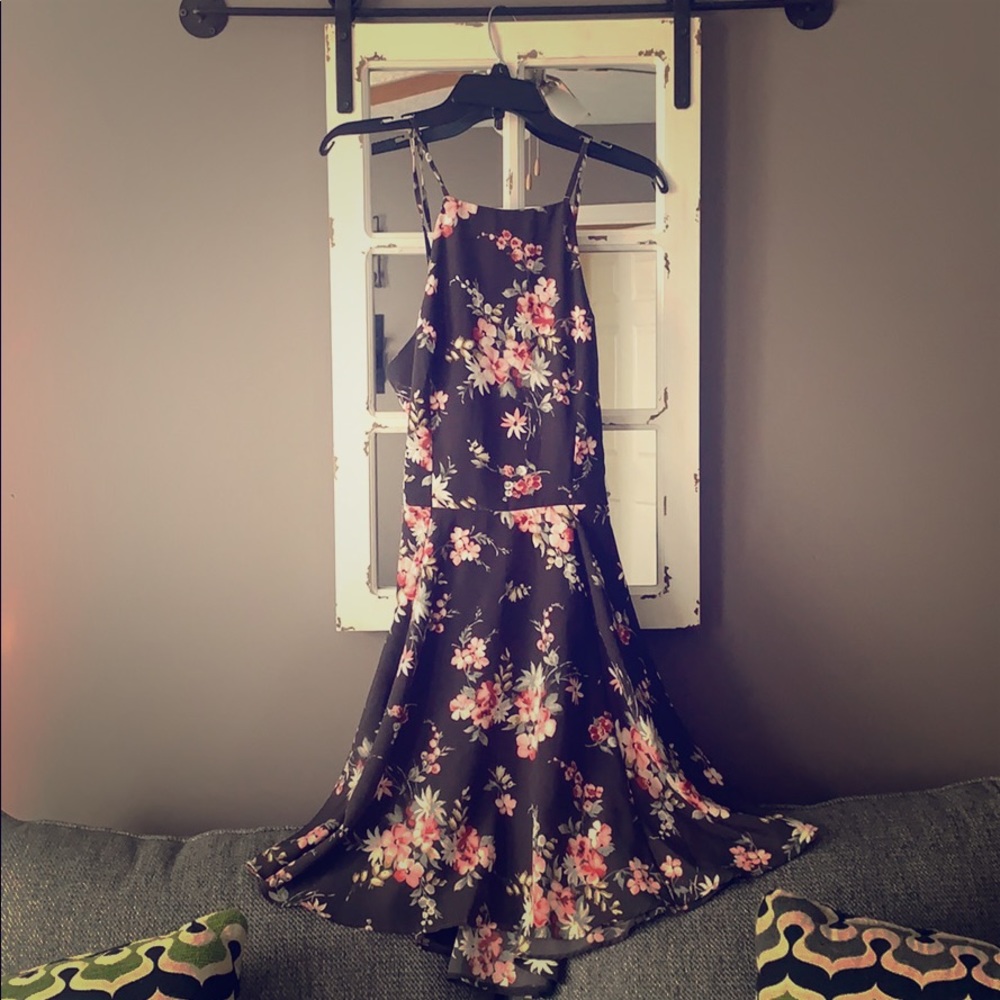 Hollister High Neck Lace Up Back Dress